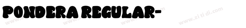 Pondera Regular字体转换